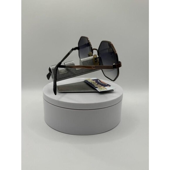NEW Vintage Oversize Eyeglasses | Non Rx | Grey Fade Lens | Octagon Metal Frame